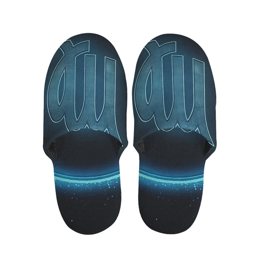 Blue Virgo Zodiac Sign Print Slippers