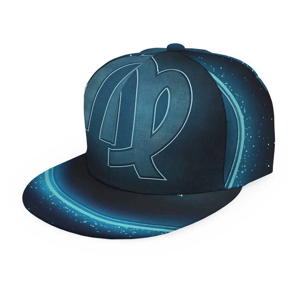 Blue Virgo Zodiac Sign Print Snapback Cap