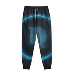 Blue Virgo Zodiac Sign Print Sweatpants