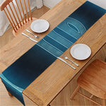 Blue Virgo Zodiac Sign Print Table Runner