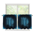 Blue Virgo Zodiac Sign Print Tier Curtains