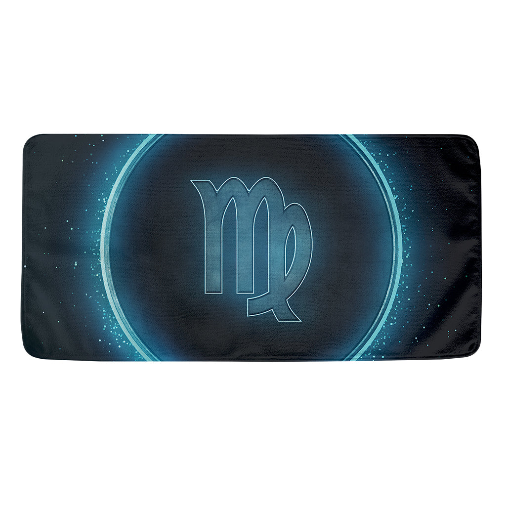 Blue Virgo Zodiac Sign Print Towel