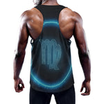 Blue Virgo Zodiac Sign Print Training Tank Top