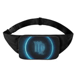 Blue Virgo Zodiac Sign Print Waist Bag