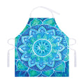 Blue Vishuddha Chakra Mandala Print Adjustable Apron