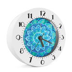 Blue Vishuddha Chakra Mandala Print Alarm Clock