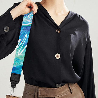 Blue Vishuddha Chakra Mandala Print Bag Strap