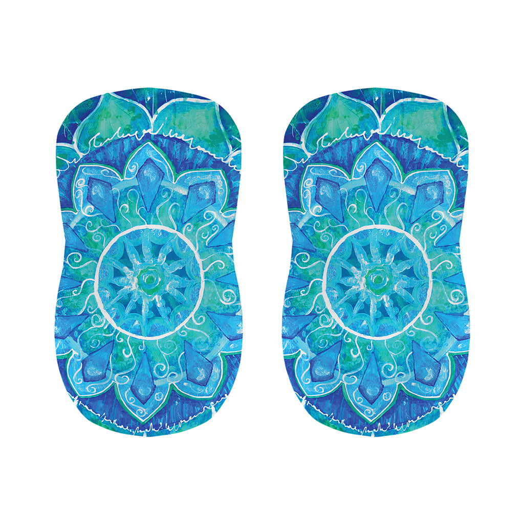 Blue Vishuddha Chakra Mandala Print Bar Stool Covers