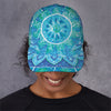 Blue Vishuddha Chakra Mandala Print Baseball Cap