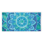 Blue Vishuddha Chakra Mandala Print Beach Towel