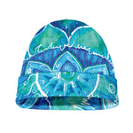 Blue Vishuddha Chakra Mandala Print Beanie