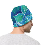 Blue Vishuddha Chakra Mandala Print Beanie