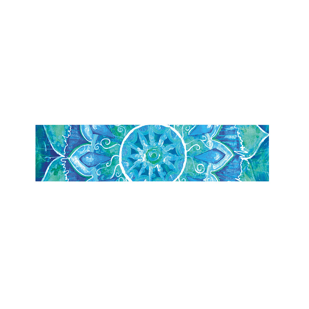 Blue Vishuddha Chakra Mandala Print Bed Runner