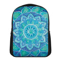 Blue Vishuddha Chakra Mandala Print Casual Backpack