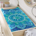 Blue Vishuddha Chakra Mandala Print Changing Pad Cover