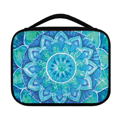 Blue Vishuddha Chakra Mandala Print Classic Bible Case