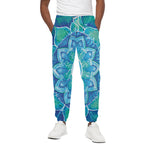 Blue Vishuddha Chakra Mandala Print Cotton Pants