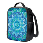 Blue Vishuddha Chakra Mandala Print Crossbody Lunch Bag