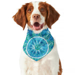 Blue Vishuddha Chakra Mandala Print Dog Bandana