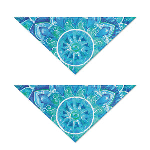 Blue Vishuddha Chakra Mandala Print Dog Bandana