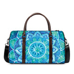 Blue Vishuddha Chakra Mandala Print Duffle Bag
