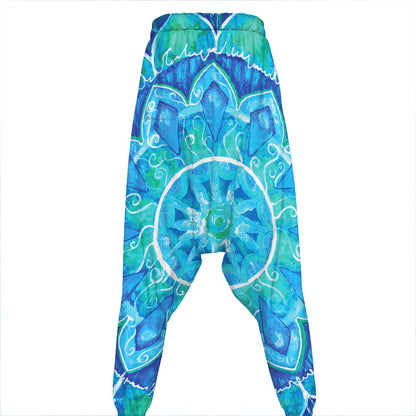 Blue Vishuddha Chakra Mandala Print Hammer Pants