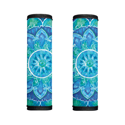 Blue Vishuddha Chakra Mandala Print Handle Covers
