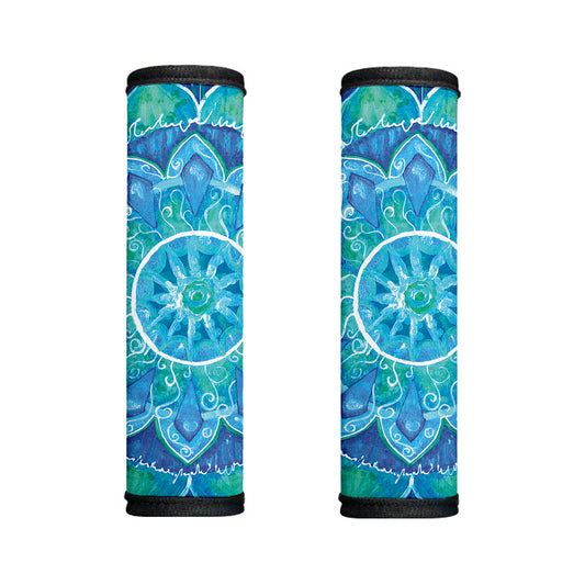 Blue Vishuddha Chakra Mandala Print Handle Covers