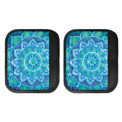Blue Vishuddha Chakra Mandala Print Handle Covers