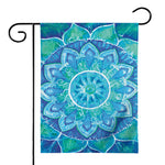 Blue Vishuddha Chakra Mandala Print House Flag
