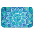 Blue Vishuddha Chakra Mandala Print Indoor Door Mat