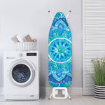 Blue Vishuddha Chakra Mandala Print Ironing Board Cover