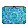 Blue Vishuddha Chakra Mandala Print Laptop Sleeve