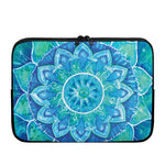 Blue Vishuddha Chakra Mandala Print Laptop Sleeve