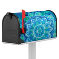 Blue Vishuddha Chakra Mandala Print Mailbox Cover