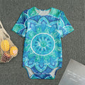 Blue Vishuddha Chakra Mandala Print Men's Bodysuit