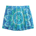 Blue Vishuddha Chakra Mandala Print Mesh Shorts