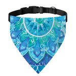 Blue Vishuddha Chakra Mandala Print Over The Collar Dog Bandana
