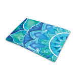 Blue Vishuddha Chakra Mandala Print Pet Cooling Mat Cover