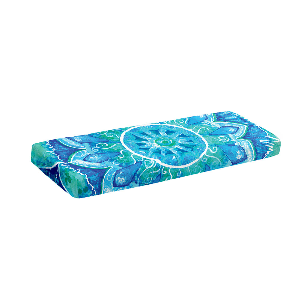 Blue Vishuddha Chakra Mandala Print Piano Keyboard Cover
