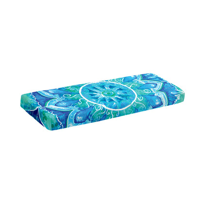Blue Vishuddha Chakra Mandala Print Piano Keyboard Cover