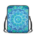 Blue Vishuddha Chakra Mandala Print Rectangular Crossbody Bag