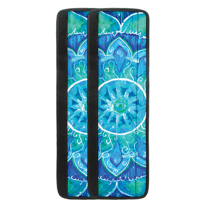 Blue Vishuddha Chakra Mandala Print Refrigerator Handle Covers