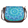 Blue Vishuddha Chakra Mandala Print Saddle Bag