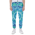 Blue Vishuddha Chakra Mandala Print Joggers