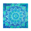 Blue Vishuddha Chakra Mandala Print Silk Bandana