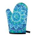 Blue Vishuddha Chakra Mandala Print Single Oven Mitt