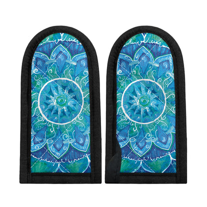 Blue Vishuddha Chakra Mandala Print Skillet Handle Cover