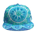Blue Vishuddha Chakra Mandala Print Snapback Cap