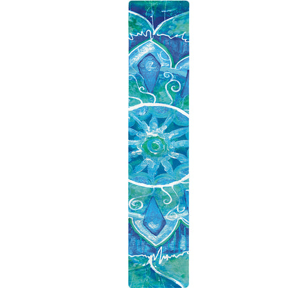 Blue Vishuddha Chakra Mandala Print Table Runner